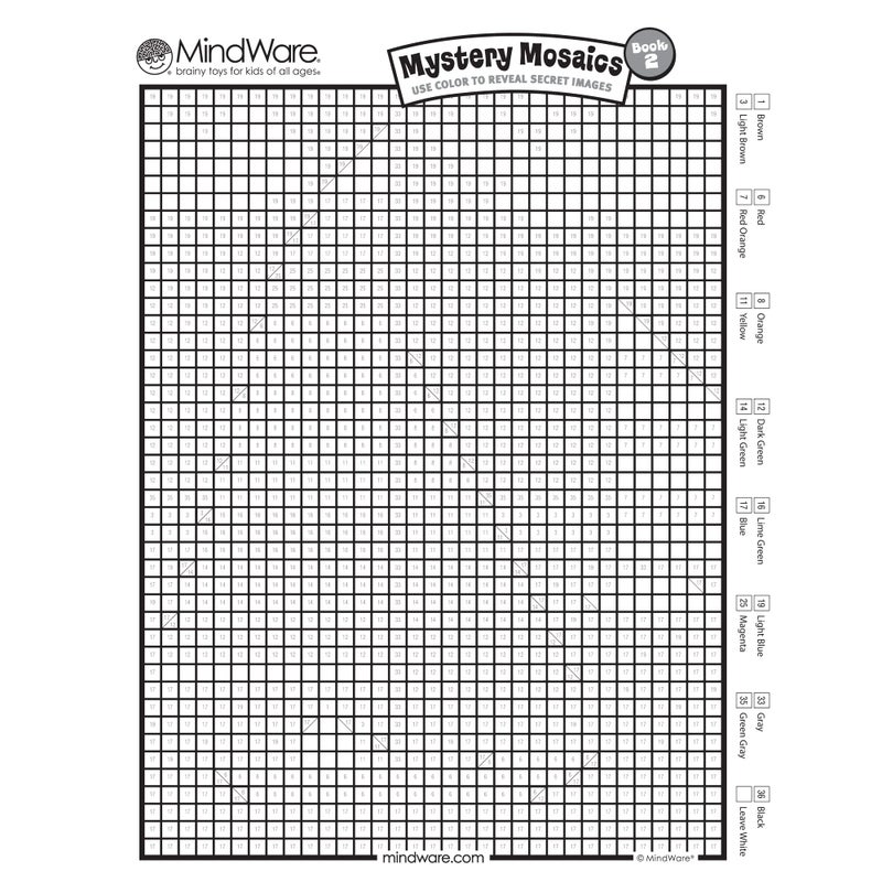 MindWare Color by Number Mystery Mosaics: (Book 2), Multi Color - Image 4